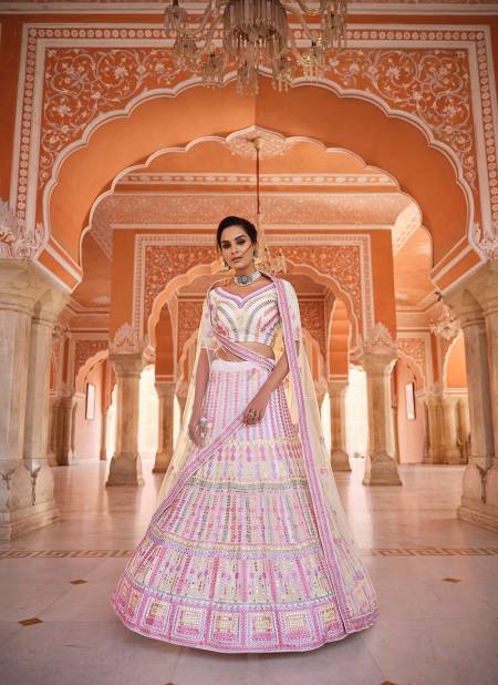 White Colour VASTREY 5 Heavy Fancy Wedding Wear Bridal Embroidery Work Latest Lehenga Choli Collection 8501